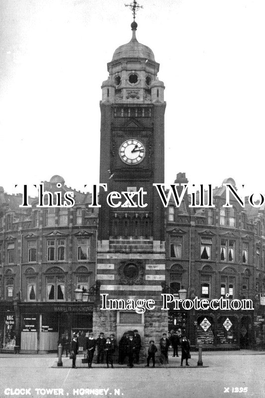 LO 3974 - Clock Tower, Hornsey, London c1916