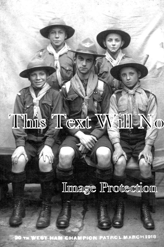 LO 3990 - 20th West Ham Boys Scouts, London c1916