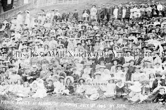 LO 4057 - Picnic Party At Alnmouth Common, London c1906