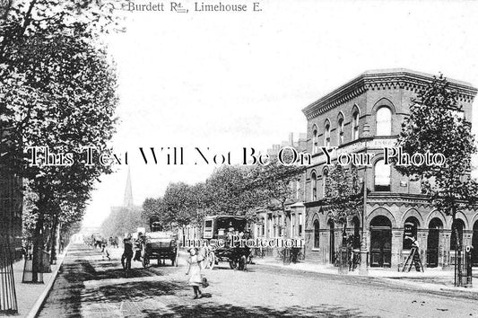 LO 4085 - Burdett Road, Limehouse, Tower Hamlets, London c1907