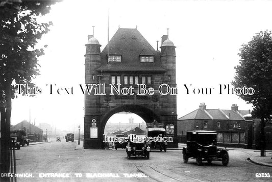 LO 4138 - Entrance To Blackwall Tunnel, Greenwich, London
