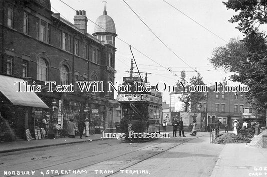 LO 415 - Norbury & Streatham Tram Terminus, Norbury, London c1915