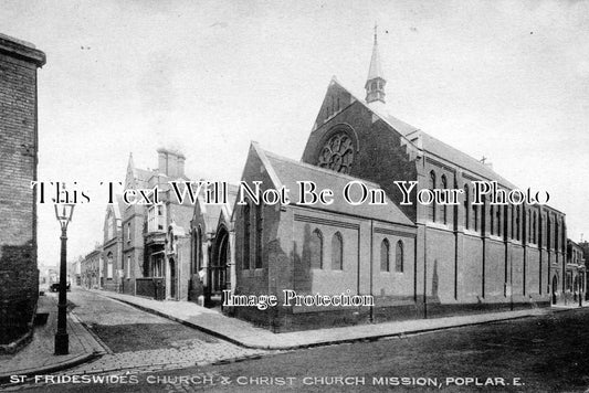 LO 416 - St Frideswides Church & Christ Church Mission, Poplar, London c1910