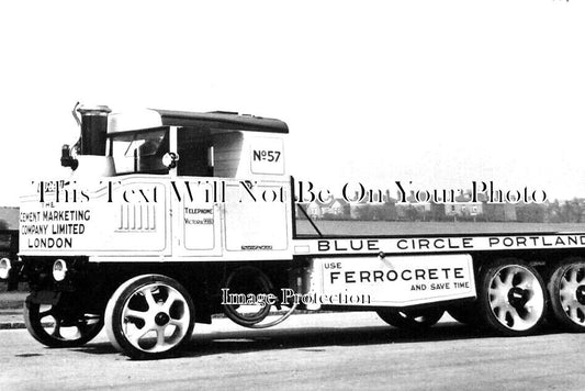 LO 4177 - Blue Circle Portland Cement Steam Lorry, London