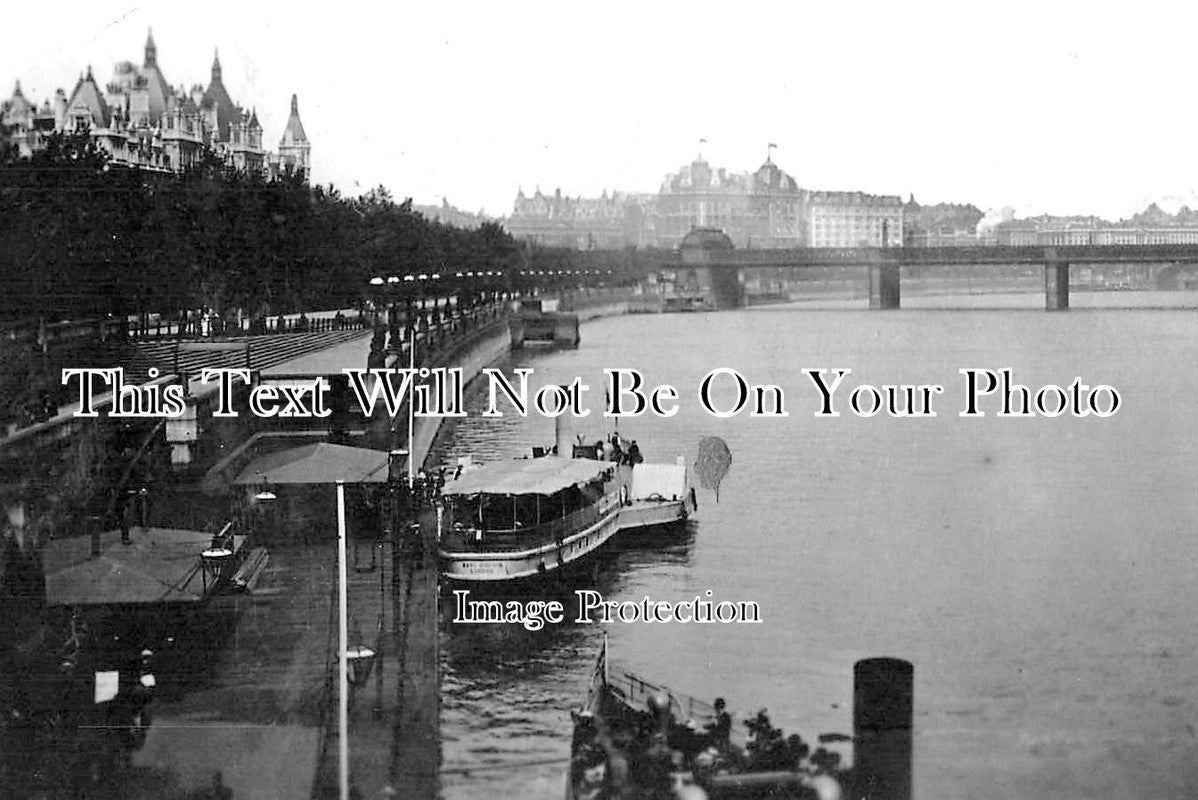 LO 4181 - Thames Embankment From Westminster Bridge, London