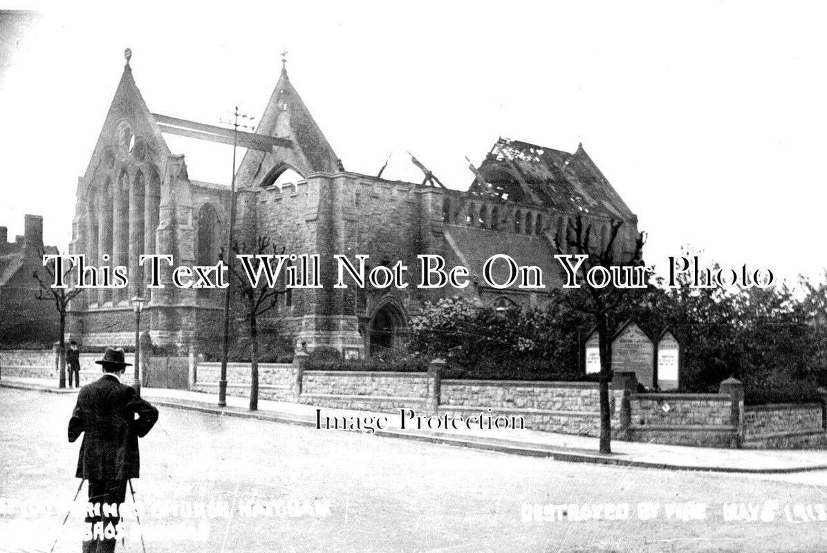 Hatcham LO 4244 - St Catherines Church Fire, Hatcham, London 1913 – JB Archive