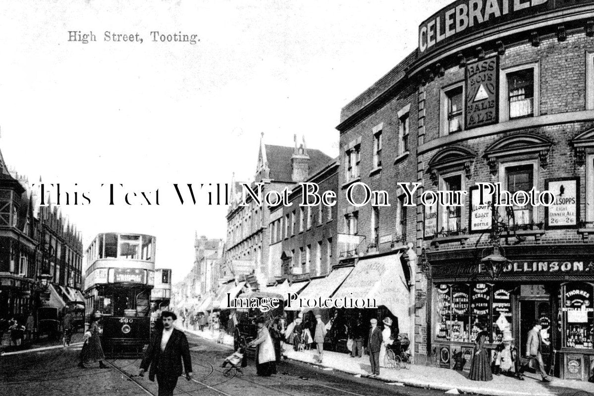LO 4251 - High Street, Tooting, London c1910