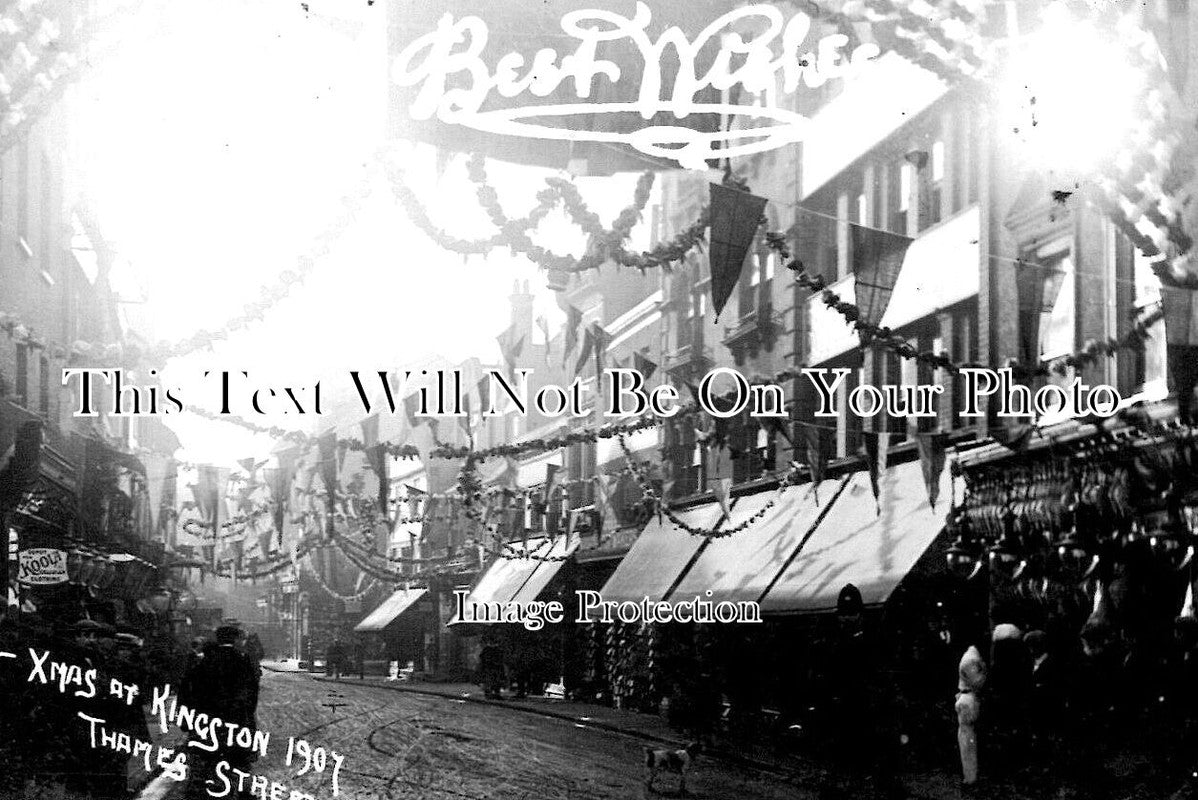 LO 4259 - Xmas At Kingston, Thames Street, London 1907