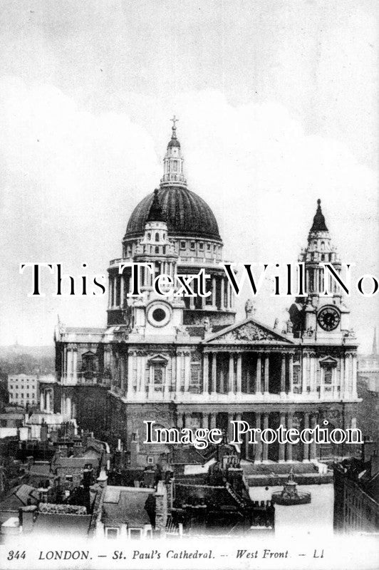 LO 436 - West Front, St Pauls Cathedral, London