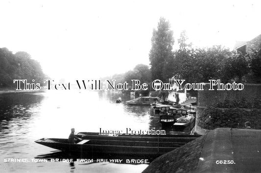 LO 4387 - Staines Town Bridge From Railway Bridge, London