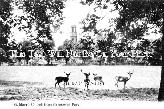 LO 4517 - St Marys Church From Greenwich Park, London