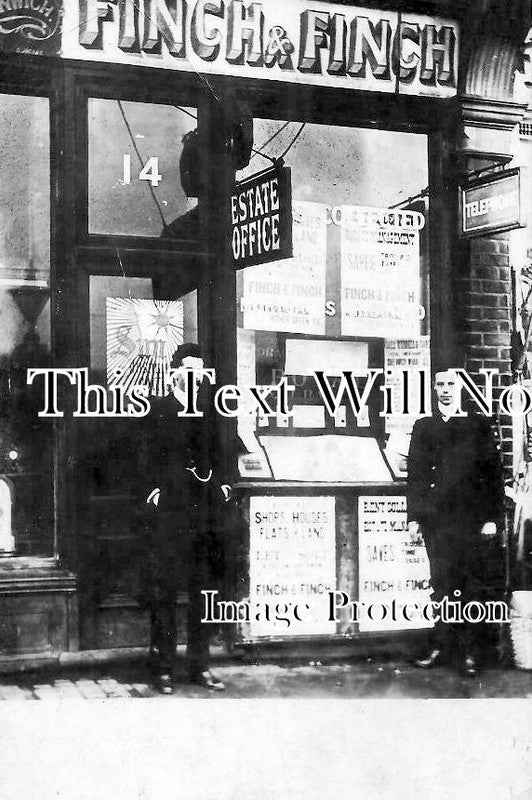 LO 4552 - Finch & Finch Estate Agents, Hither Green, Lewisham, London c1906