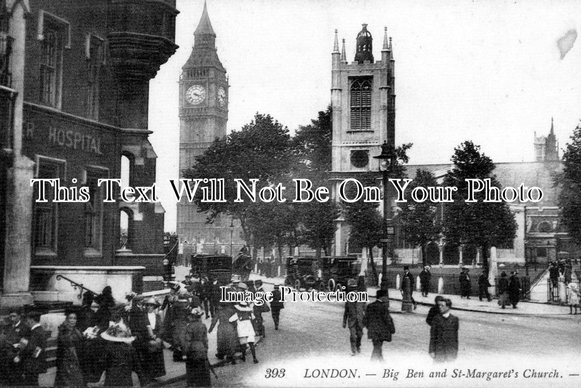 LO 474 - Big Ben & St Margarets Church, London