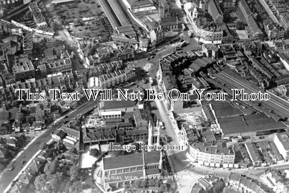 LO 4802 - Aerial View Of Hammersmith Broadway, London – JB Archive