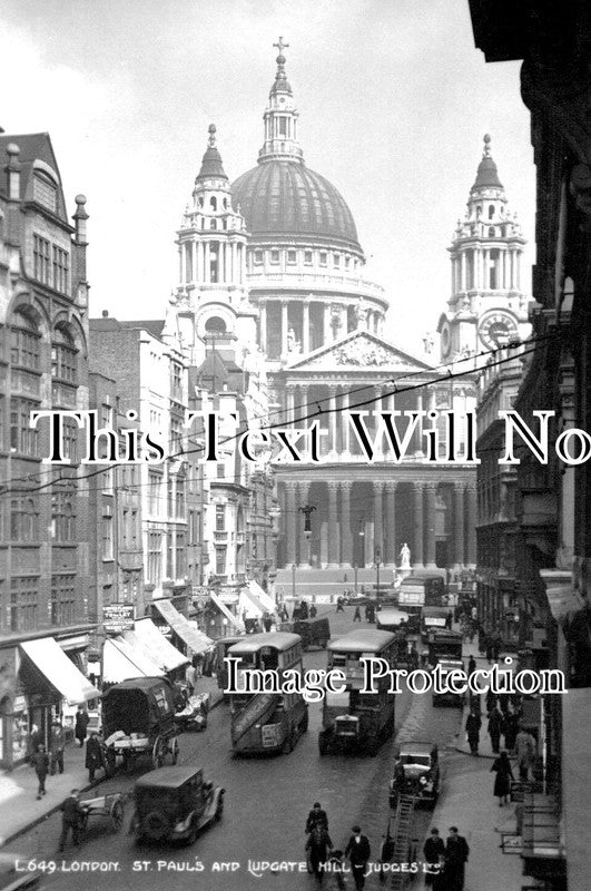 LO 4868 - St Pauls Cathedral & Ludgate Hill, London