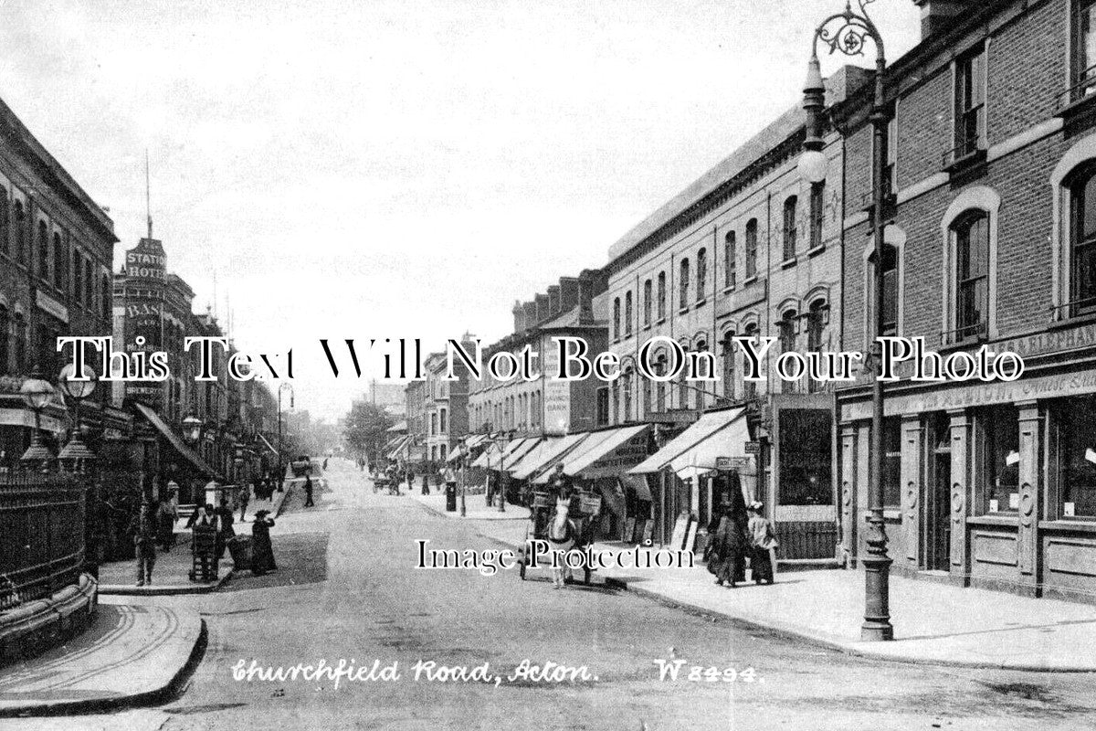 LO 5099 - Churchfield Road, Acton, London c1906