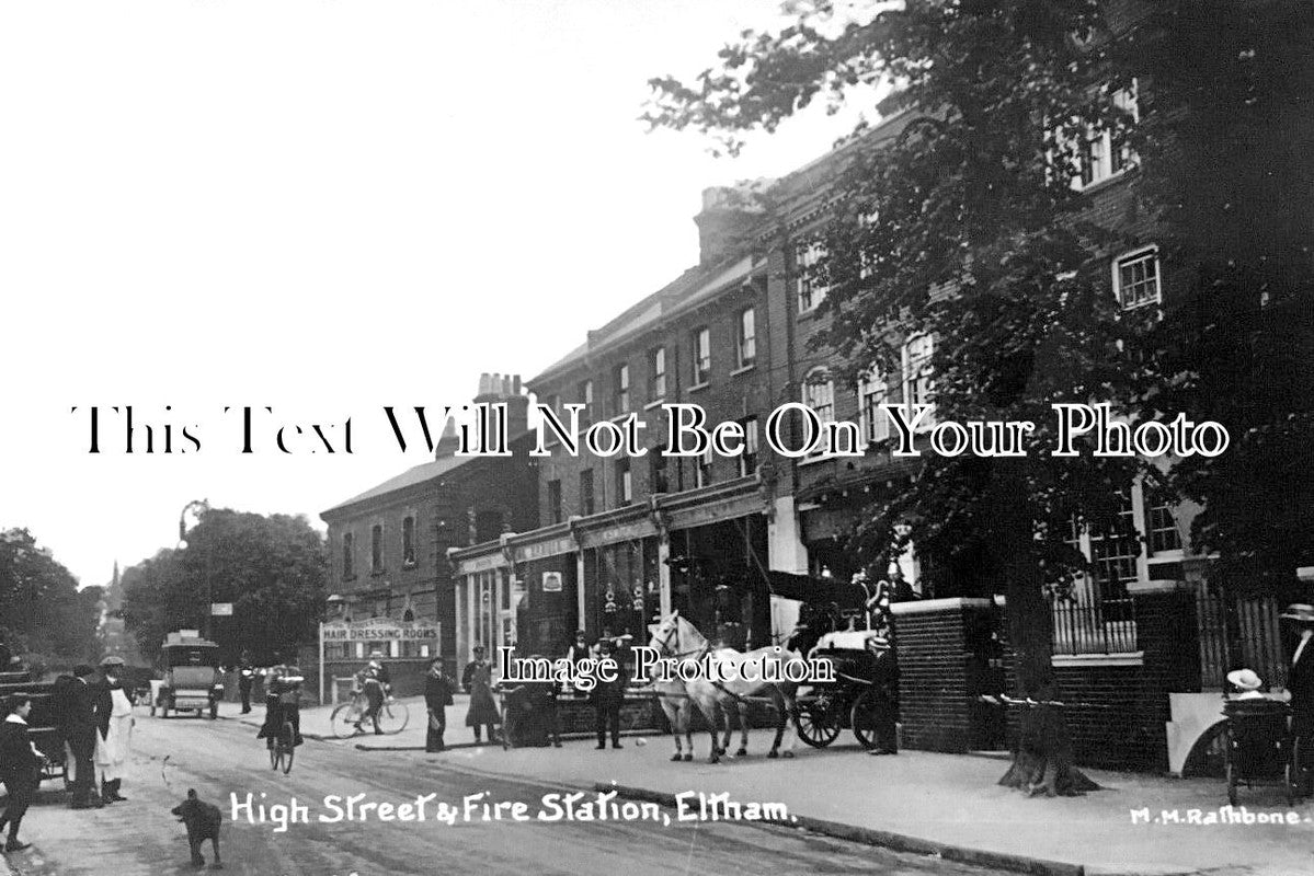 LO 5386 - High Street & Fire Station, Eltham, London