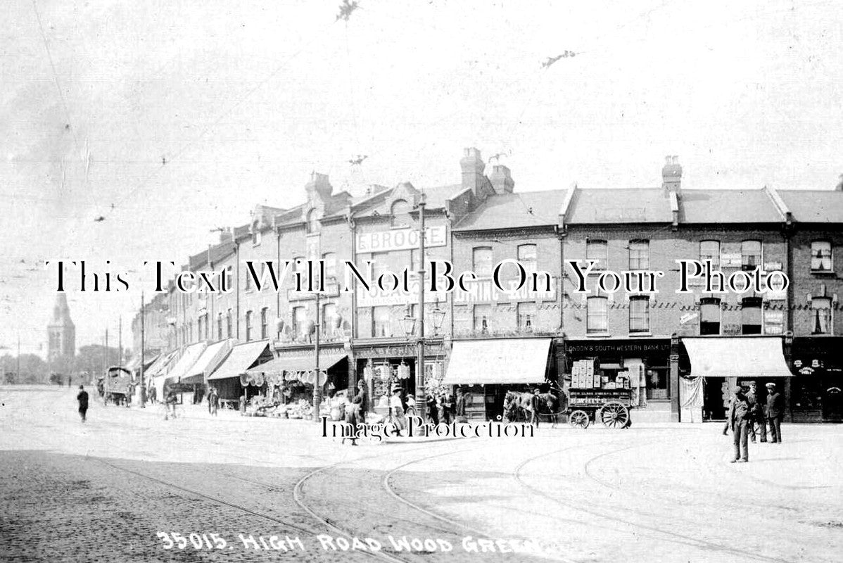 LO 5414 - High Road, Wood Green, London c1906