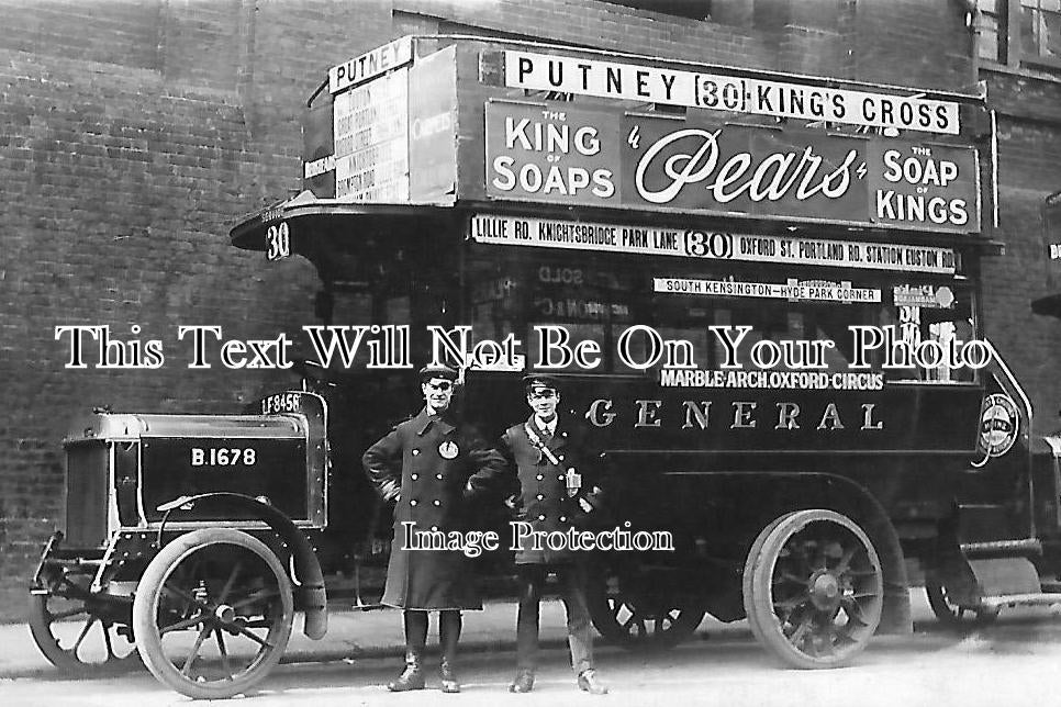LO 5482 - General Motor Bus, Putney, London c1913