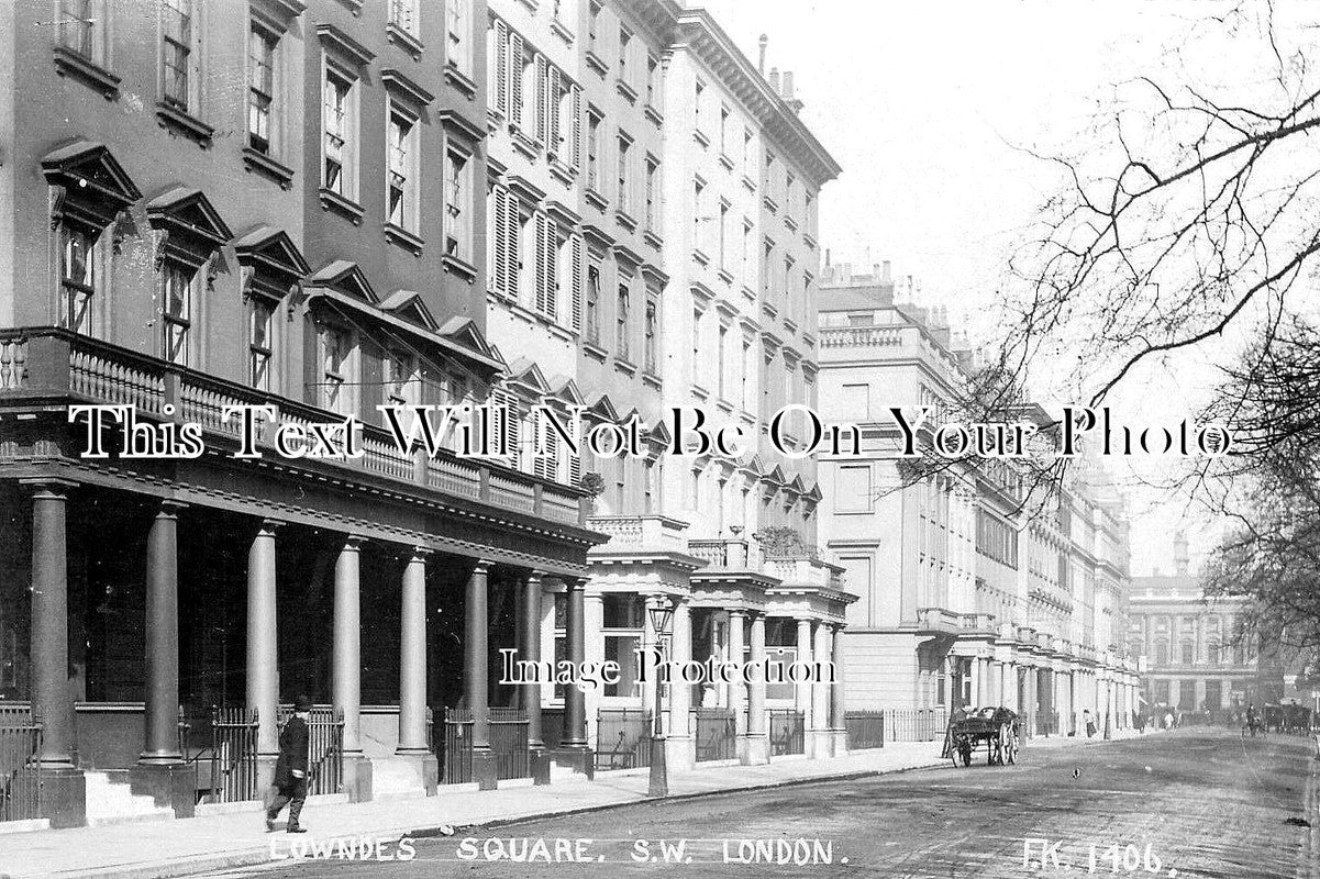 LO 5547 - Lowndes Square, Chelsea, London c1905
