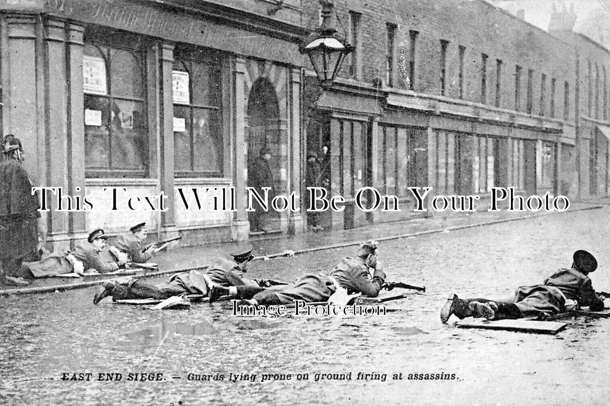 LO 5640 - East End Siege, Sidney Street, Stepney, London