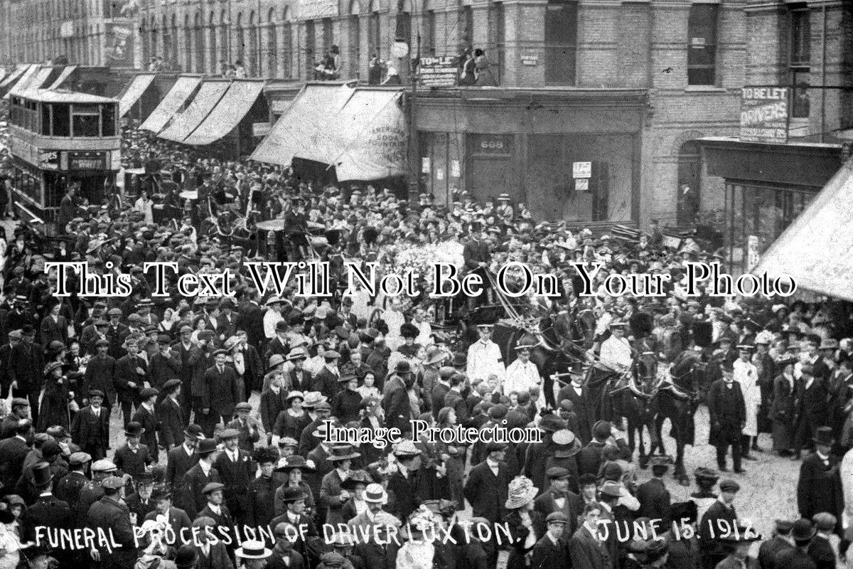 LO 57 - Funeral Proecssion Of Driver Luxton, Holloway Road, Islington, London 1912