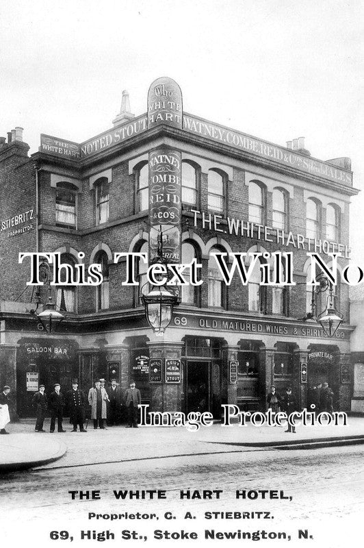 LO 5714 - The White Hart Hotel, High Street, Stoke Newington, London