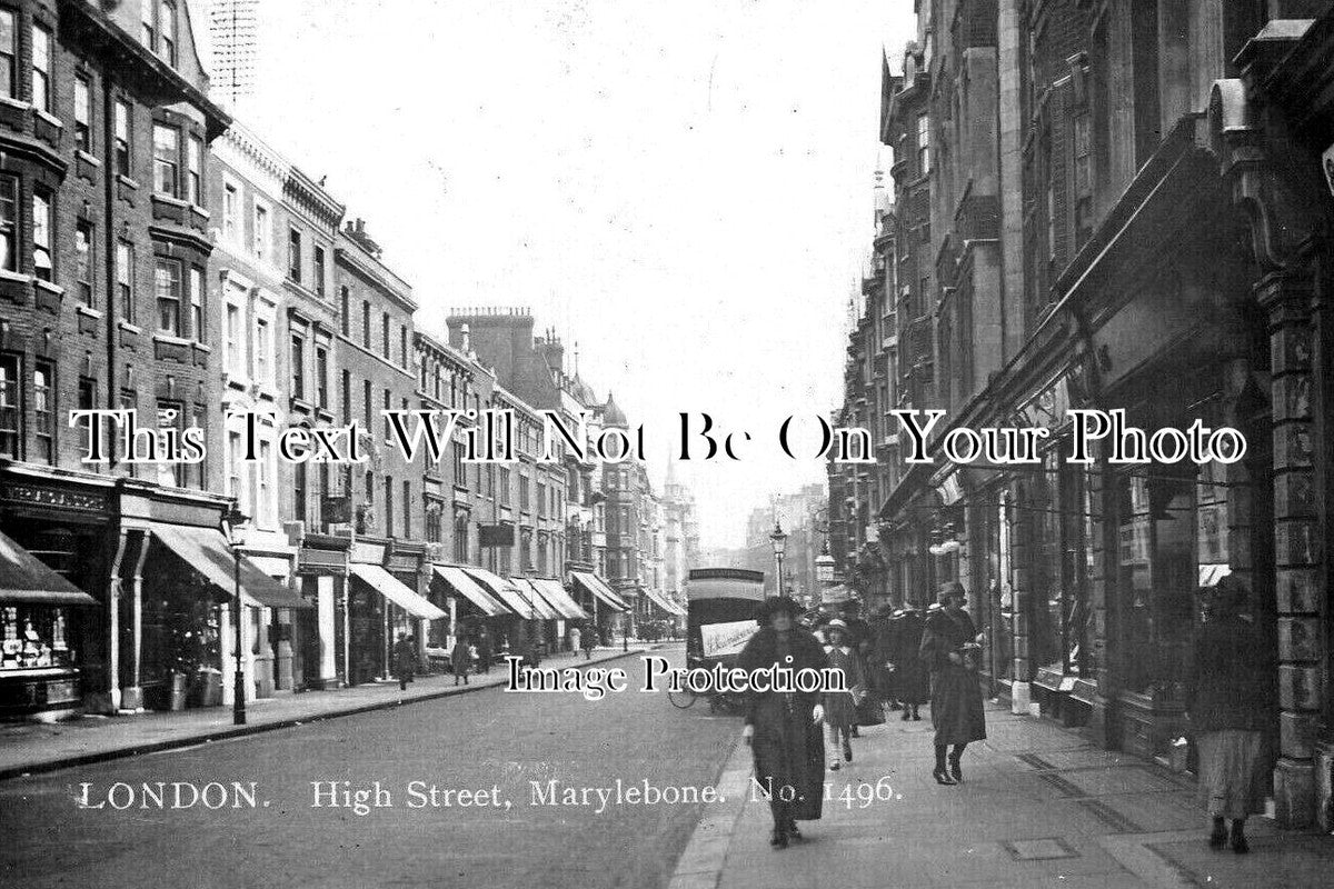 LO 5916 - High Street, Marylebone, London c1922