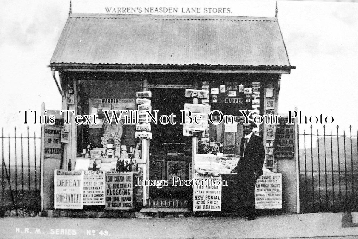 LO 599 - Warrens Neasden Lane Stores, London c1905