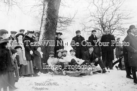LO 6069 - Tobogganing At Harrow, Middlesex, London c1907