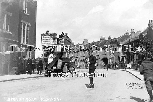 LO 6097 - Station Road, Hendon, London c1915