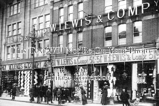 LO 6110 - W Lewis Drapers Shop, Harlesden, London c1909