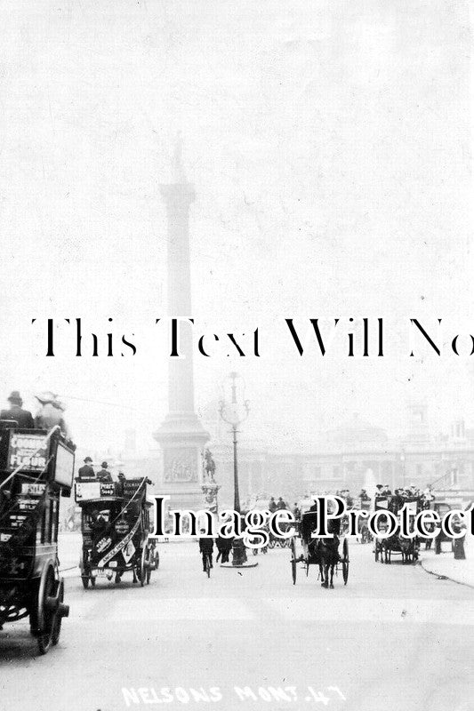 LO 6111 - Nelson Monument, Trafalgar Square, London c1904