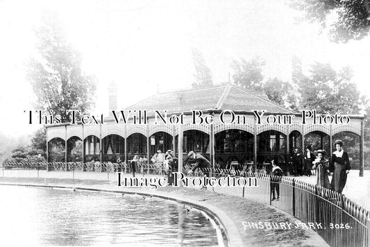 LO 6193 - Boating Pond, Finsbury Park, London c1908