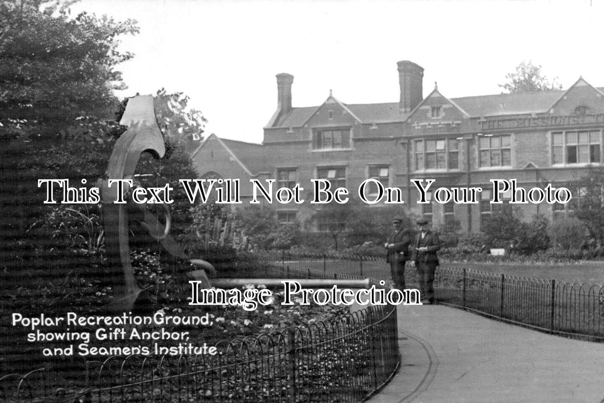 LO 6235 - Poplar Recreation Ground Gift Anchor Seamens Institute, London