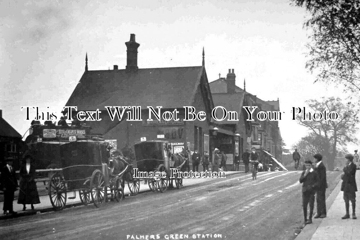 LO 6345 - Palmers Green Railway Station, London c1911