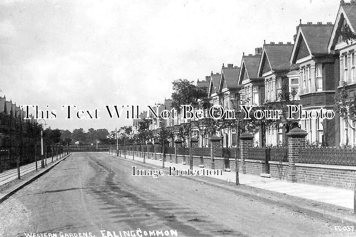 LO 6352 - Western Gardens, Ealing Common, London c1923