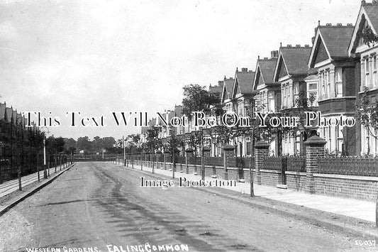LO 6352 - Western Gardens, Ealing Common, London c1923