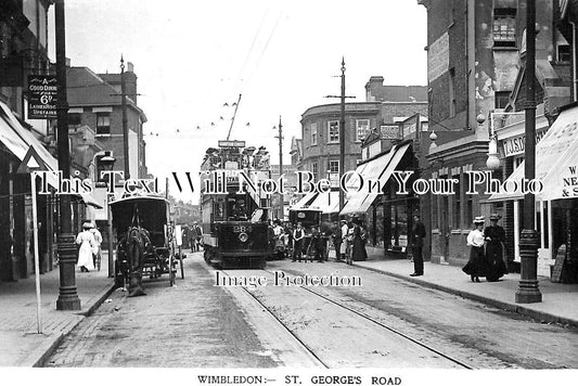 LO 6357 - St Georges Road, Wimbledon, London c1907