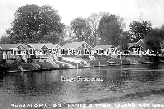 LO 6359 - Bungalows On Thames, Ditton Island, London c1914