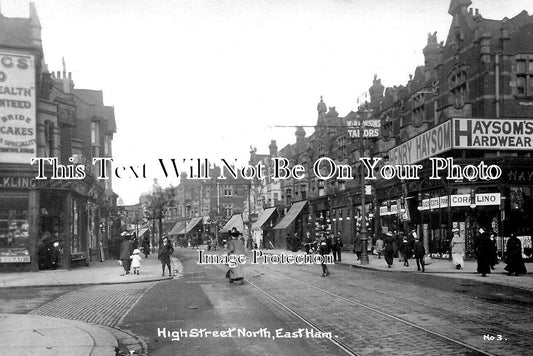 LO 6365 - High Street, North East Ham, London c1915