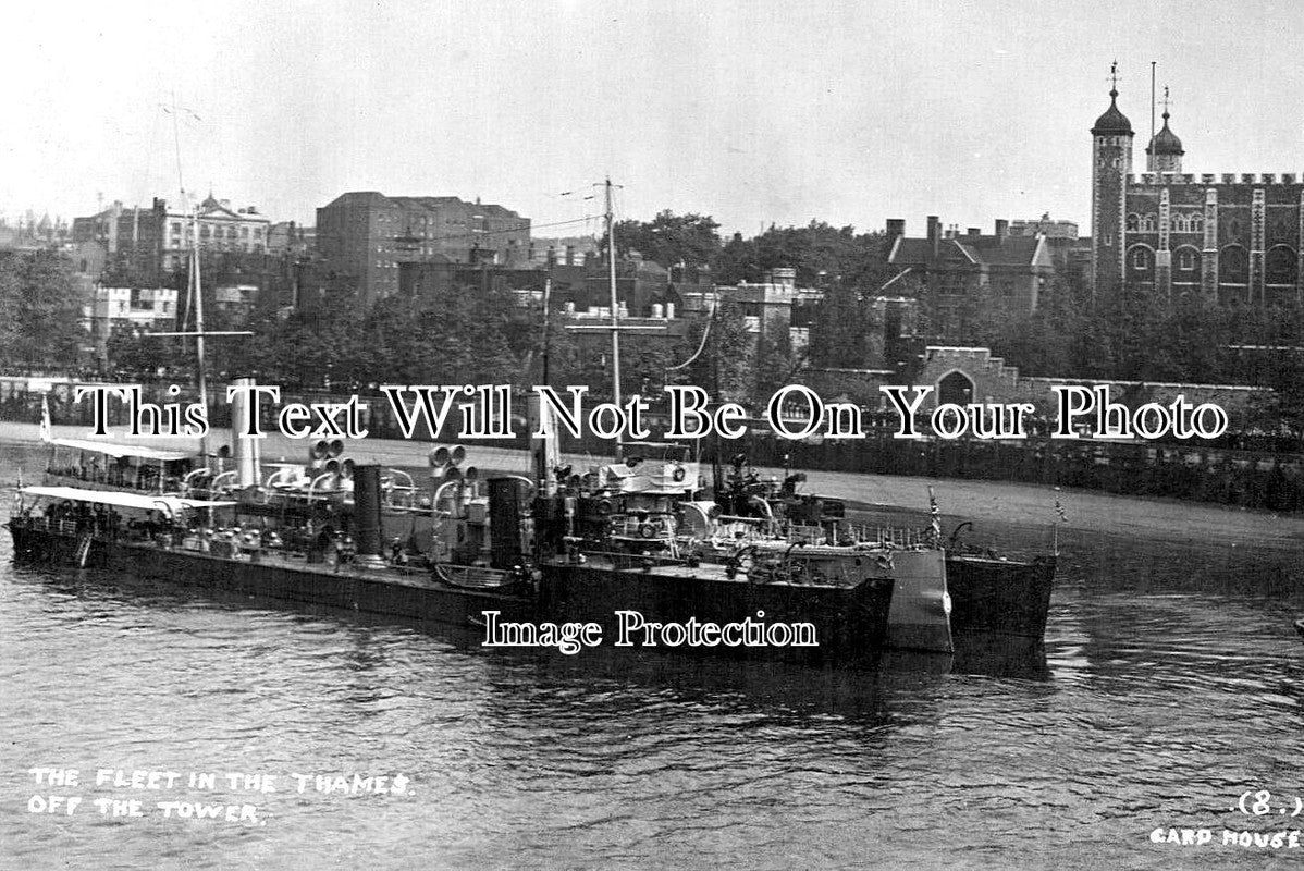 LO 6389 - The Fleet In The Thames, Off The Tower, London