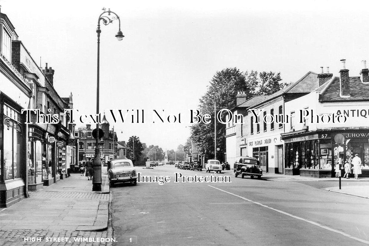 LO 6404 - High Street, Wimbledon, London c1955