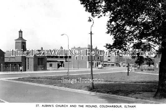 LO 6416 - St Albans Church & The Mound, Coldharbour, Eltham, London