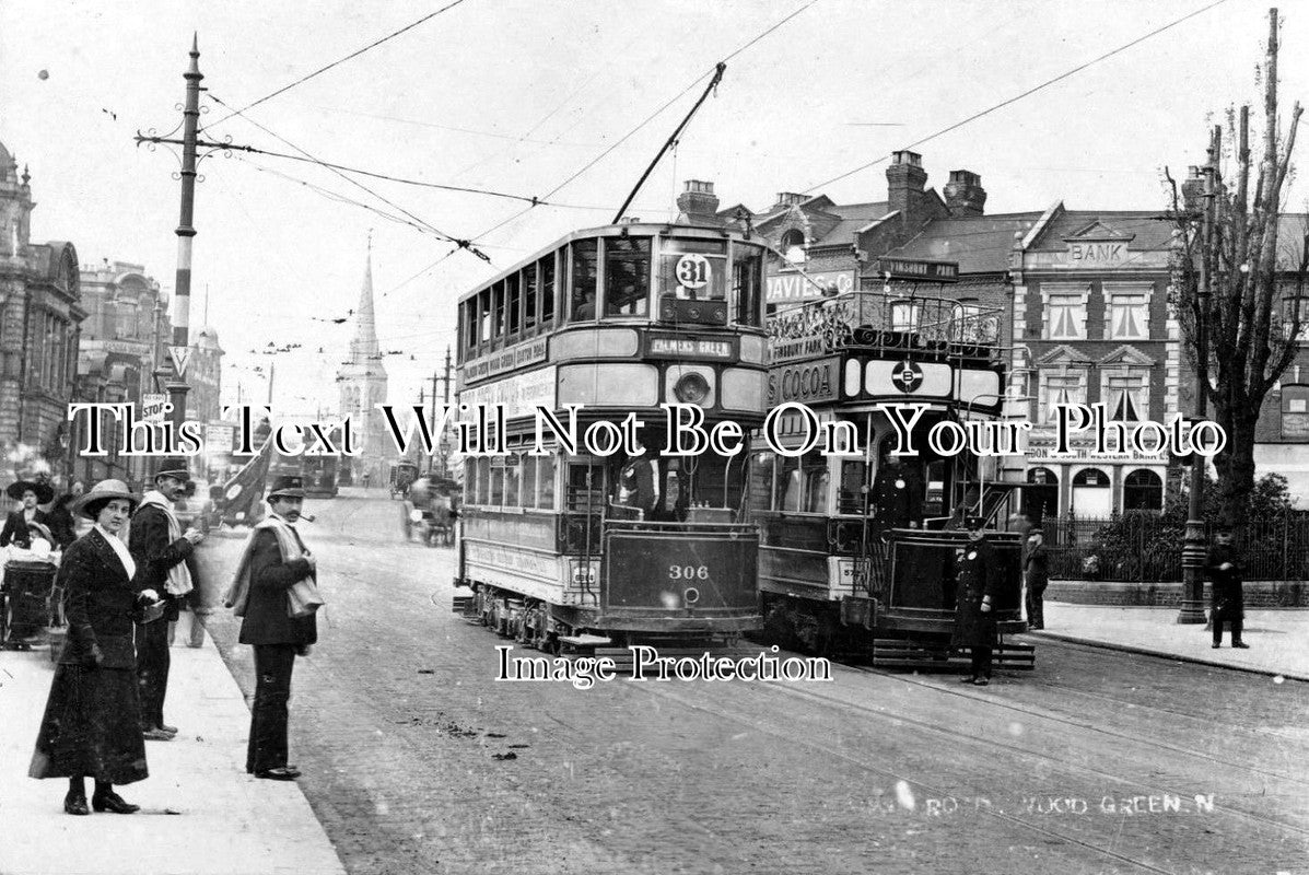 LO 700 - Two Trams At Wood Green, North London