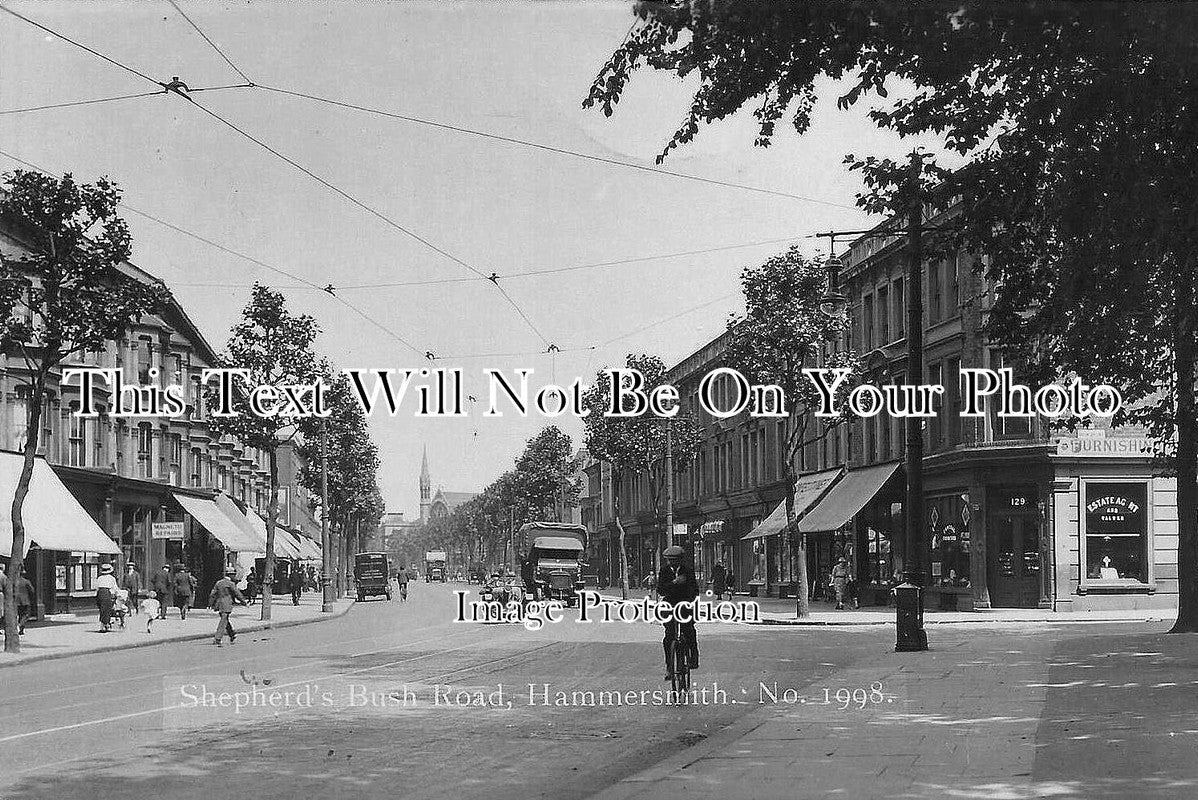 LO 85 - Shepherds Bush Road, Hammersmith, London c1923