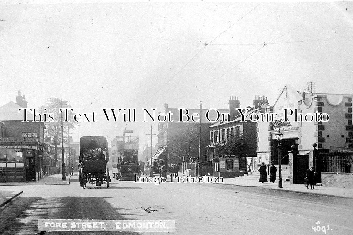 LO 87 - Fore Street & The Edmonton Cinema, London c1912