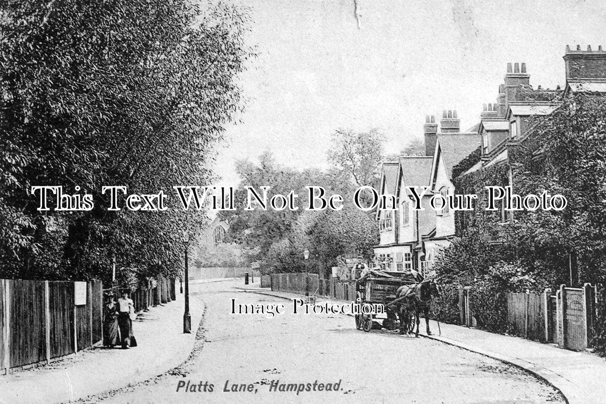 LO 879 - Platts Lane, Hampstead, London c1906