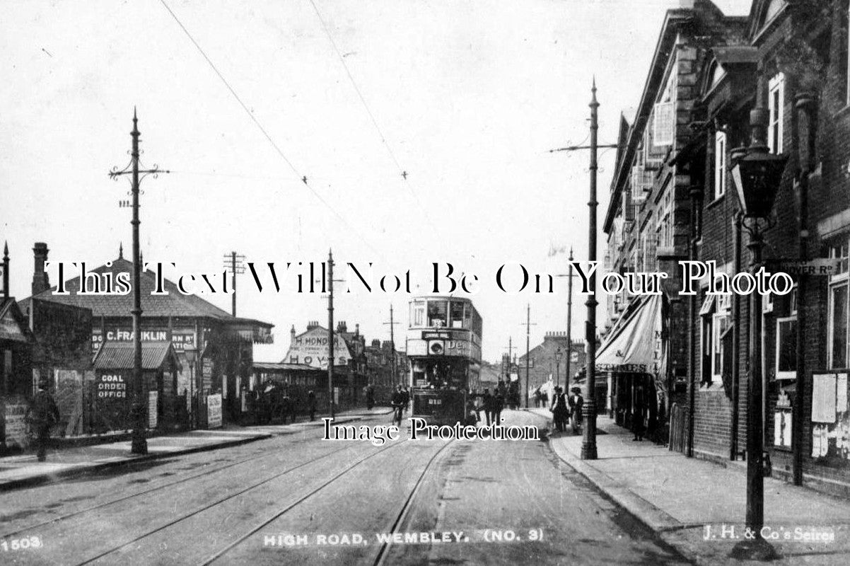 LO 883 - High Road, Wembley, London c1918