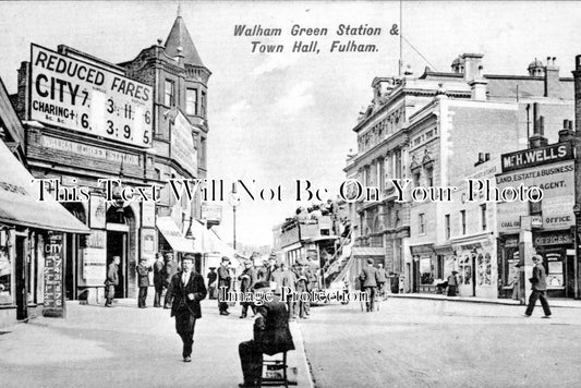 LO 898 - Walham Green Station & Town Hall, Fulham, London